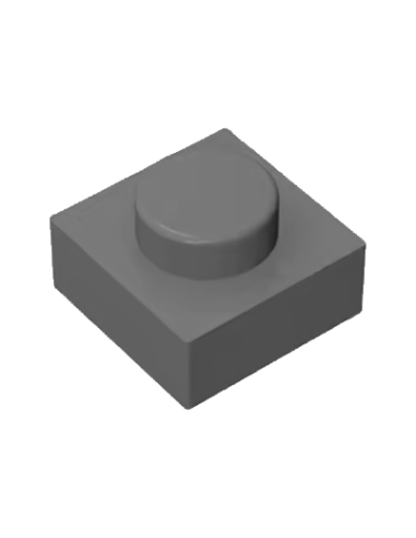 Brique 1x1 carré - Gris bleuté foncé