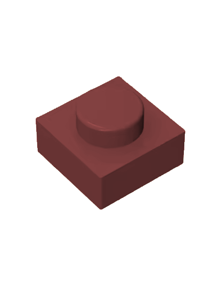 Brique 1x1 carré - Rouge foncé
