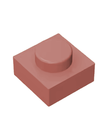 Brique 1x1 carré - Rouge sable