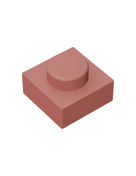 Brique 1x1 carré - Rouge sable