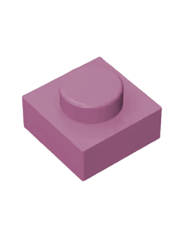 Brique 1x1 carré - Rose foncé
