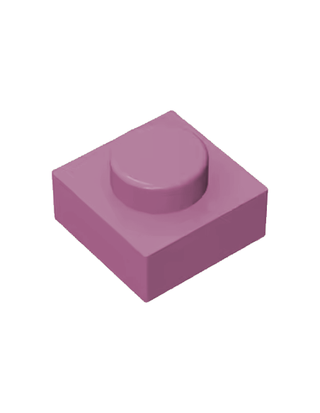 Brique 1x1 carré - Rose foncé
