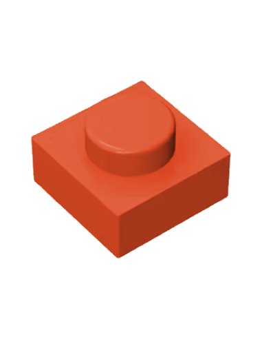 Brique 1x1 carré - Orange foncé