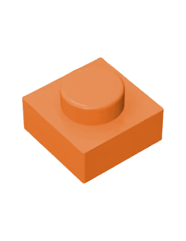 Brique 1x1 carré - Orange