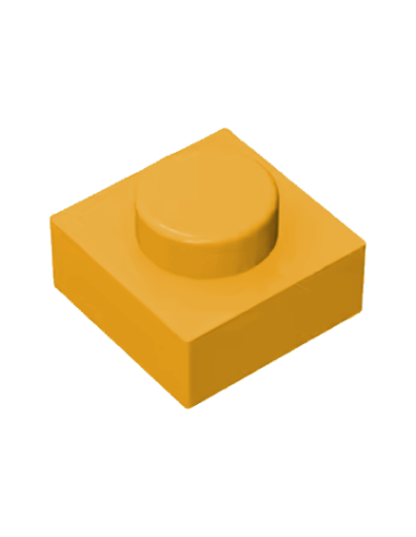 Brique 1x1 carré - Orange vif