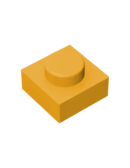 Brique 1x1 carré - Orange vif