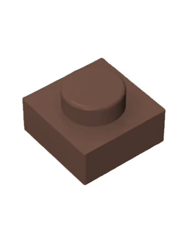 Brique 1x1 carré - Brun foncé