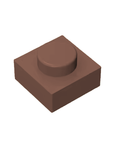 1x1 Square Brick - Reddish Brown