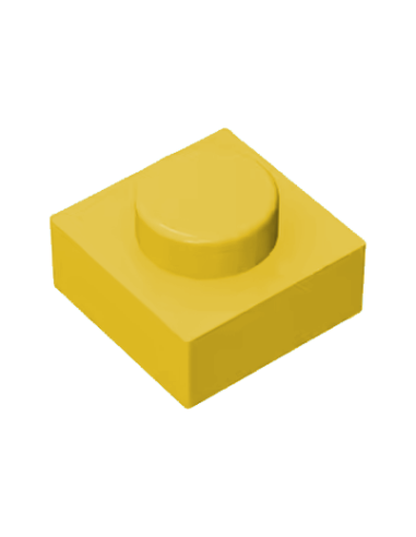 Brique 1x1 carré - Jaune