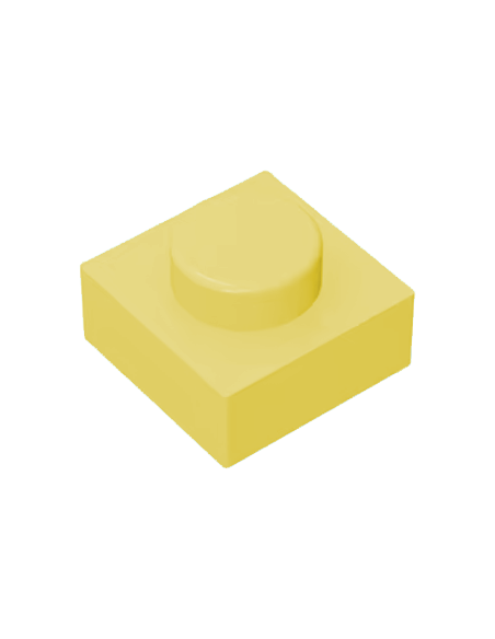 Brique 1x1 carré - Jaune clair
