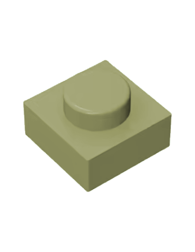 Brique 1x1 carré - Vert olive