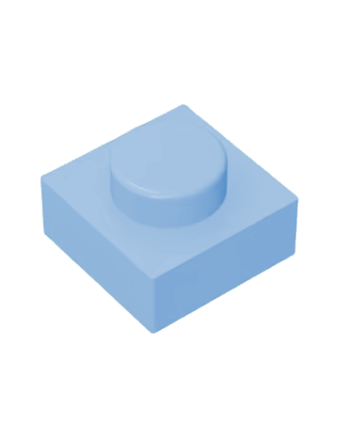 Brique 1x1 carré - Bleu clair