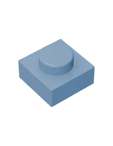 Brique 1x1 carré - Bleu sable