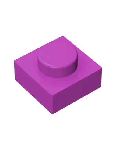 Brique 1x1 carré - Aubergine