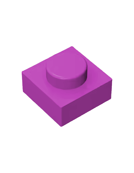 Brique 1x1 carré - Aubergine