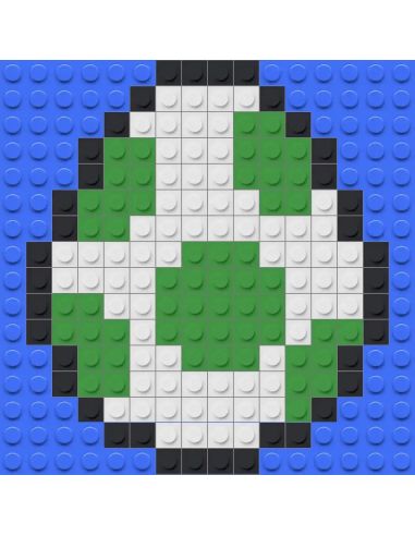 Kit Pixel Art Œuf de Yoshi – Mario Bros | 164 briques