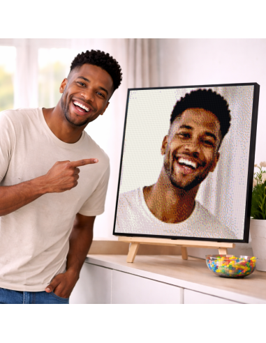 Create your custom mosaic artwork from your photo LEGO® compatible bricks