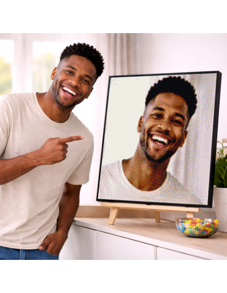 Créez votre tableau mosaïque personnalisé en briques Lego® compatibles à partir de votre photo