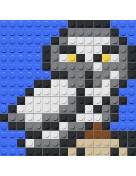 Hedwige Harry Potter | Mosaïque Pixel Art 178 briques