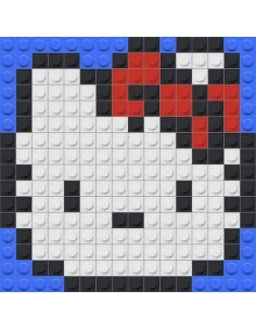 Hello Kitty Pixel Art | Mosaïque kawaii 216 briques