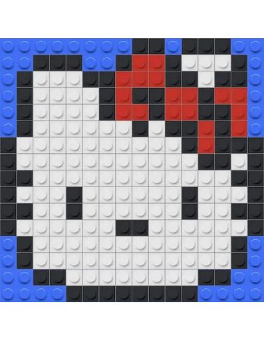 Hello Kitty Pixel Art | Mosaïque kawaii 216 briques