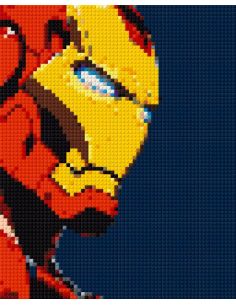 Iron Man MARVEL – Portrait Pixel Art à Construire