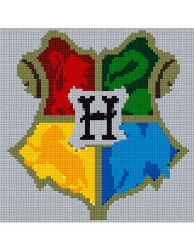 Hogwarts Crest – Harry Potter Brick Pixel Art