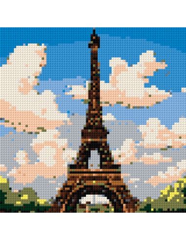 Tour Eiffel Paris – Décoration Pixel Art en Briques