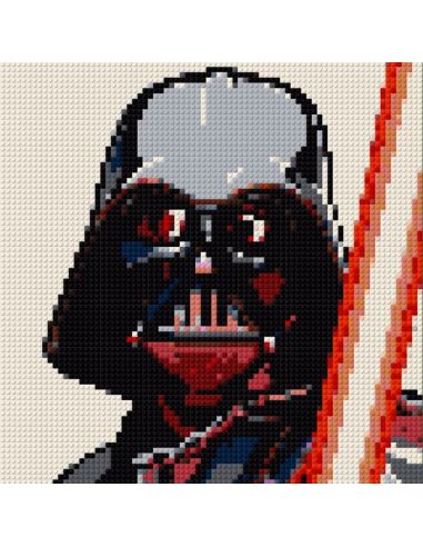 Dark Vador Star Wars – Portrait Pixel Art à Monter