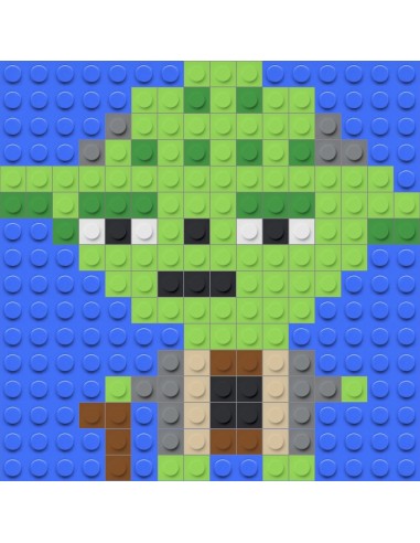 Kit pixel art - Yoda - Star Wars : créez une mosaïque LEGO mythique en 142 briques