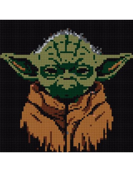 Yoda Star Wars – Maître Jedi en Pixel Art de Briques