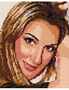 Céline Dion – Portrait Musical en Pixel Art à Monter