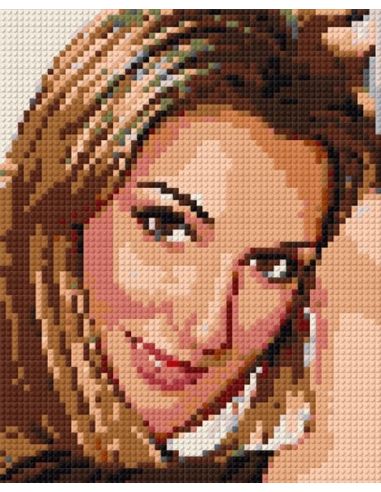 Céline Dion – Portrait Musical en Pixel Art à Monter