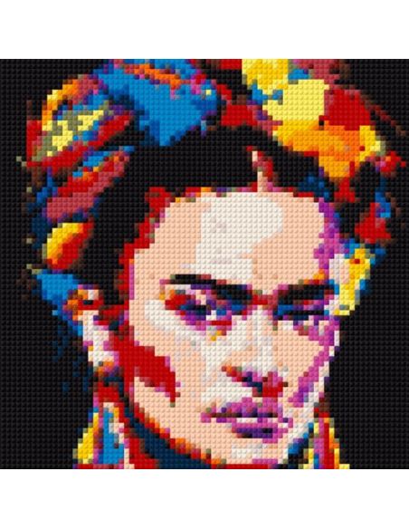 Frida Kahlo | Tableau Pixel Art en Briques