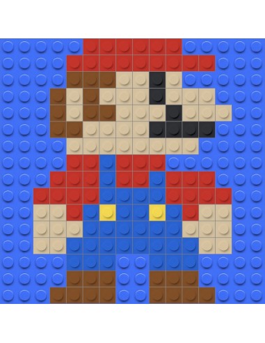 Kit pixel art - Mario Bros : créez une mosaïque LEGO mythique en 145 briques