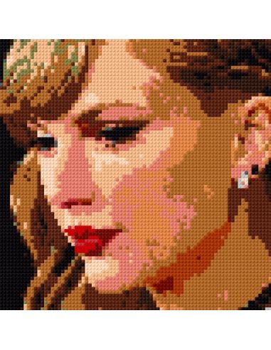 Taylor Swift – Portrait en Briques façon Pixel Art