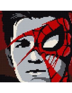 Peter Parker MARVEL | Tableau en Briques Pixel Art