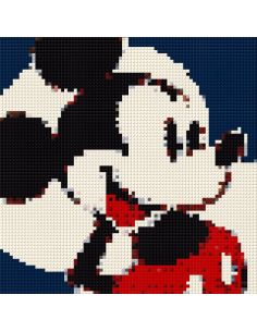 Mickey Mouse Disney | Tableau Pixel Art en Briques