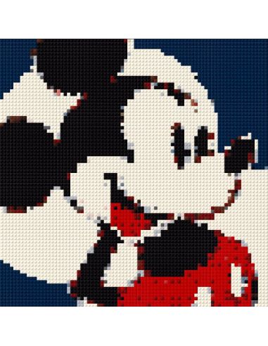 Mickey Mouse Disney | Tableau Pixel Art en Briques