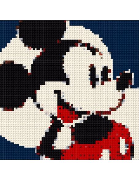 Mickey Mouse Disney | Tableau Pixel Art en Briques
