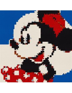 Minnie Mouse Disney | Tableau Pixel Art en Briques