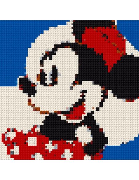 Minnie Mouse Disney | Tableau Pixel Art en Briques