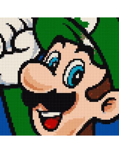 Luigi Nintendo – Héros de Super Mario en Pixel Art