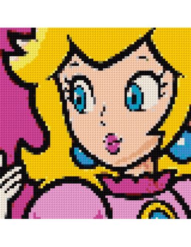 Princesa Peach Nintendo – Reino Champiñón en Pixel Art