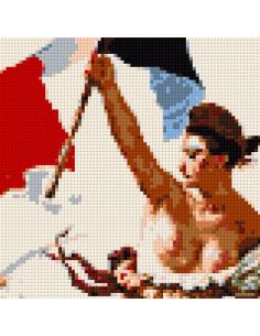 Liberty Leading the People – Delacroix Brick Pixel Art