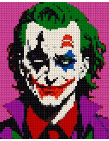 The Joker DC Comics – Chaos in Brick Pixel Art