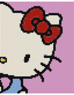 Hello Kitty SANRIO – Tableau Kawaii en Pixel Art