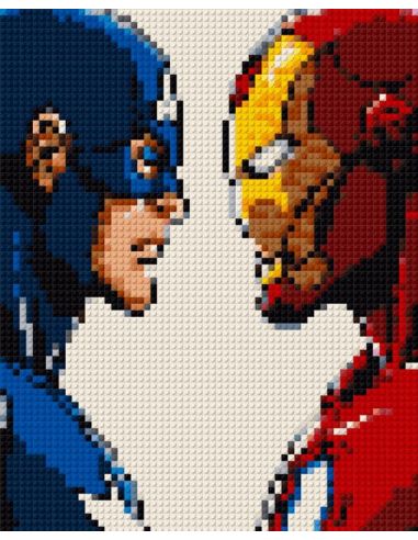Captain America VS Iron Man – Duel MARVEL en Pixel Art