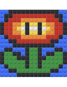 Kit pixel art - Flor de Fuego - Mario Bros