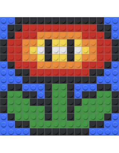 Kit pixel art - Fleur de feu - Mario Bros